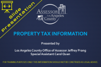 LA County Assessor Property Tax Info - Slides