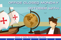 Office Closed - Columbus Day - Holiday