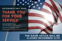 Veteran's Day - Holiday - Office Closed