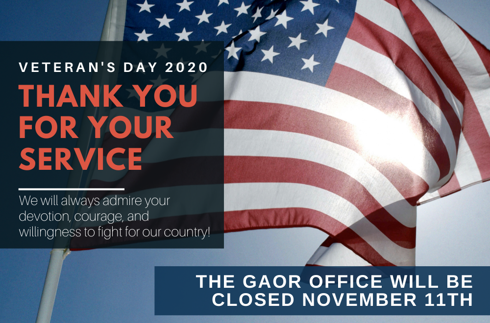 Veteran's Day - Holiday - Office Closed