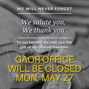 Memorial Day - Office Closed