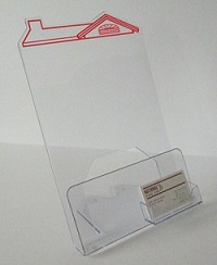 Flyer/Business Card Holder shaped as a house