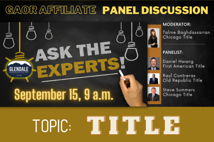 GAOR Affiliates - Panel Discussion - TITLE