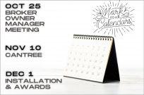 Save the Dates: Broker Owner Manager Meeting, CanTree, Awards & Installation