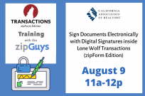 Sign Documents Electronically with Digital Signatures inside Lone Wolf Transactions (zipForm Edition)