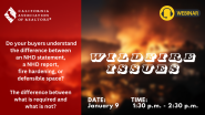 Wildfire Issues Webinar Jan 9