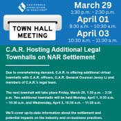 C.A.R. Town Hall Meeting March and April