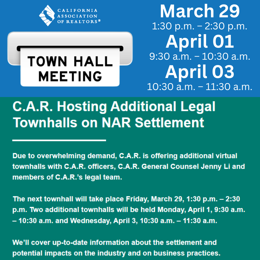 C.A.R. Town Hall Meeting March and April