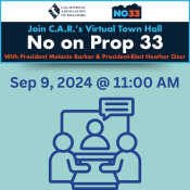 CAR Townhall - Prop 33 - Sep 9