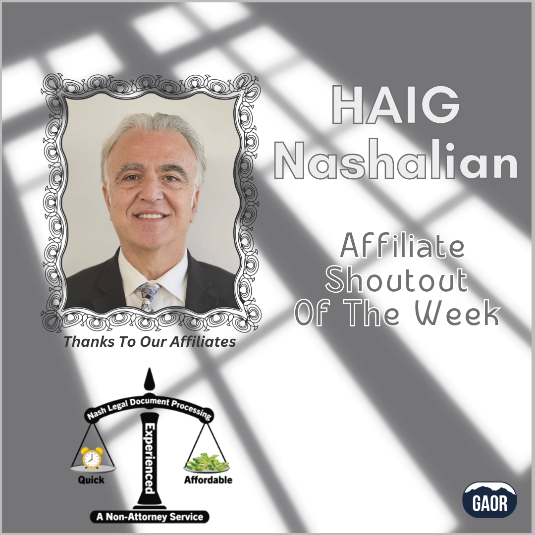 Affiliate Shoutout - Haig Nashalian