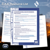 CAR Natural DIsaster Resource Lilst