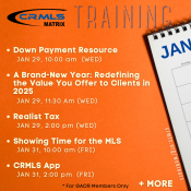 CRMLS Training - Upcoming JAN As of JAN28