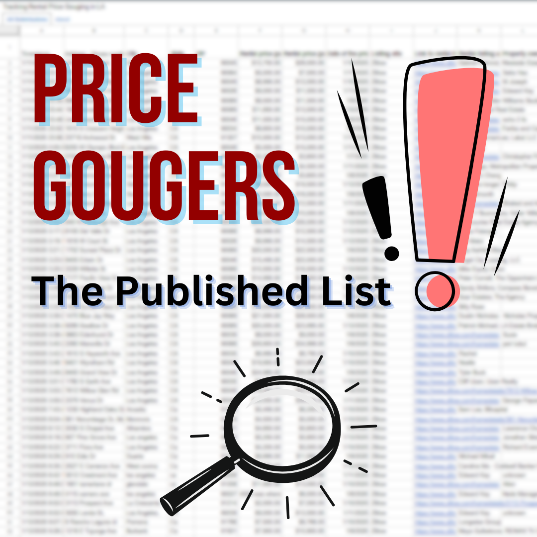 Price Gougers List
