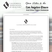 C.A.R. Open Letter to the Times Statewide