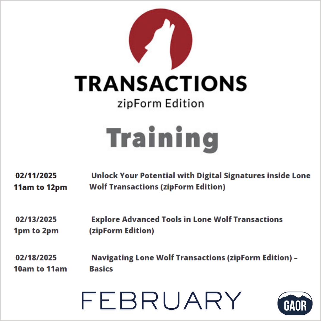 CAR Training 2025 Feb zipForms LoneWolf