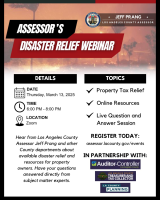 Assessors Disaster Relief Webinar Mar 13