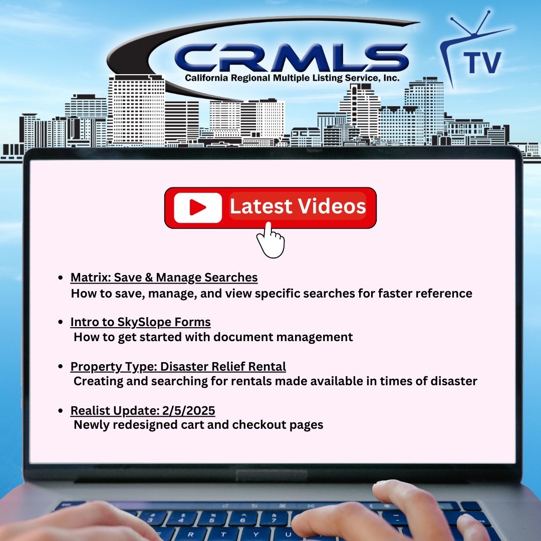 CRMLS TV Latest 2025 March 3