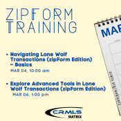 CRMLS zipForm Training 2025 Mar