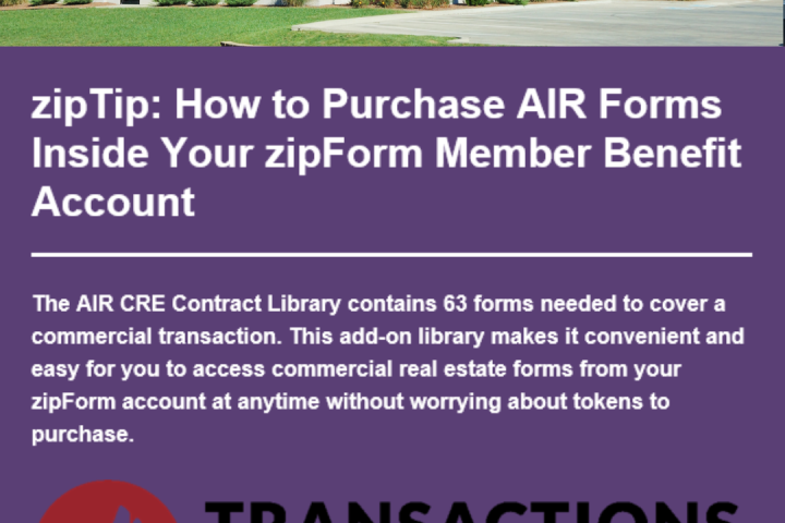 zipTip AIR CRE Forms