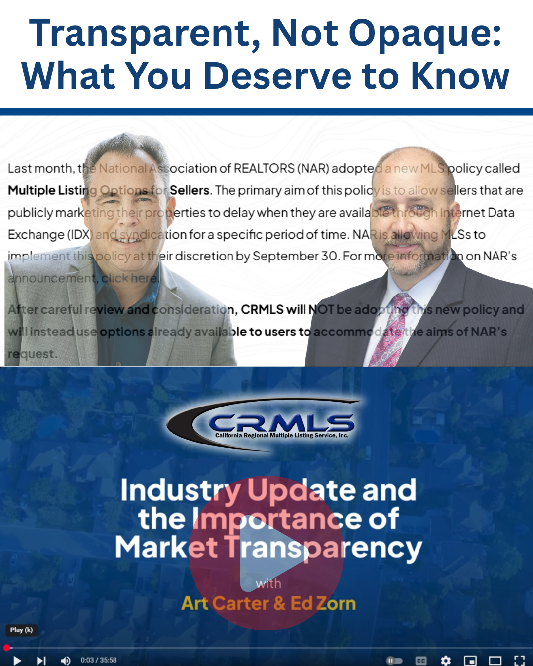crmls transparent not opaque art carter and ed zorn