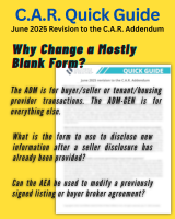 C.A.R. Content - Why Change Blank Form
