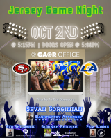 Jersey Game Night - OCT 2 515pm