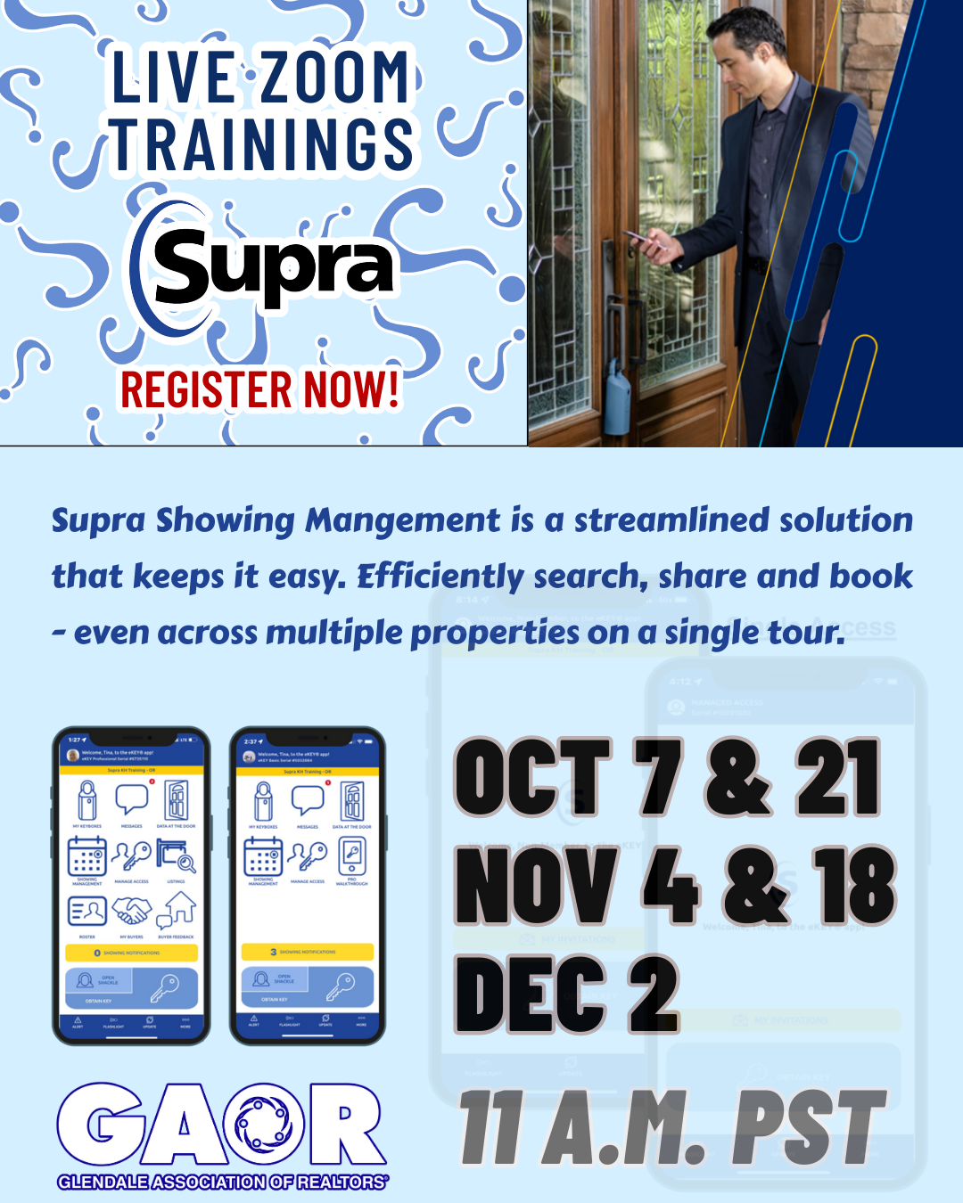 Supra Showing Management Training OCT NOV DEC