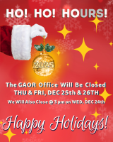 Christmas Holiday Hours 2025