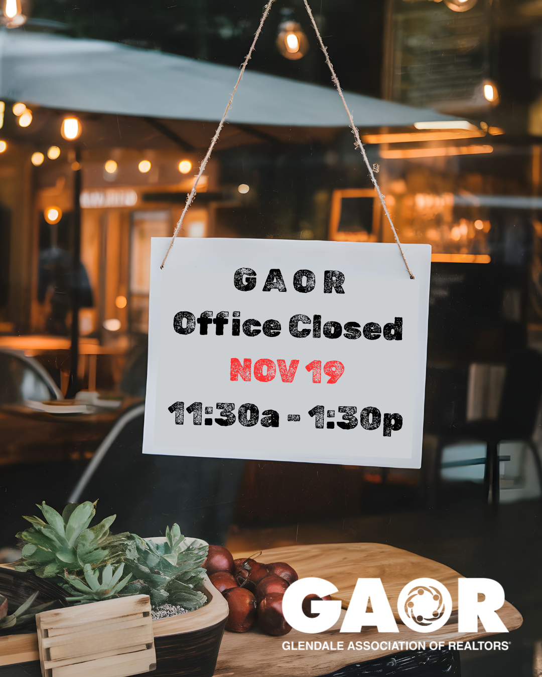 Office Closed 1130-0130 - NOV 19