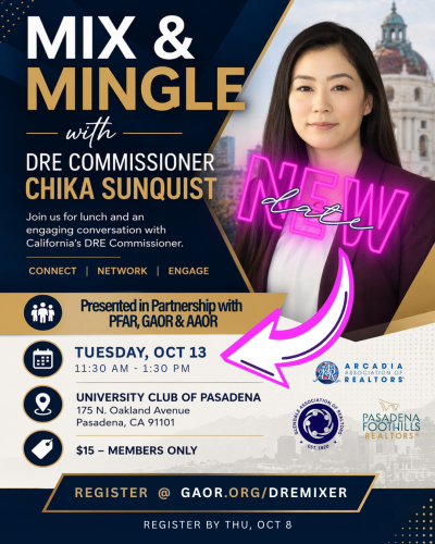 DRE Commissioner – Mix & Mingle – OCT 13