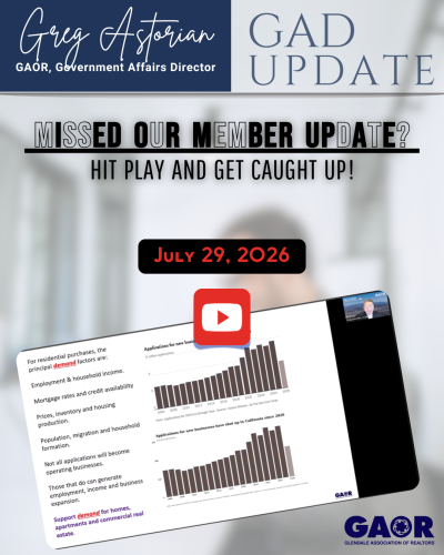 GAD UPDATE – What Really Drives Residential Real Estate Demand?