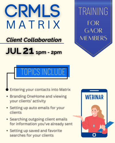 CRMLS – Client Collaboration – JUL 21