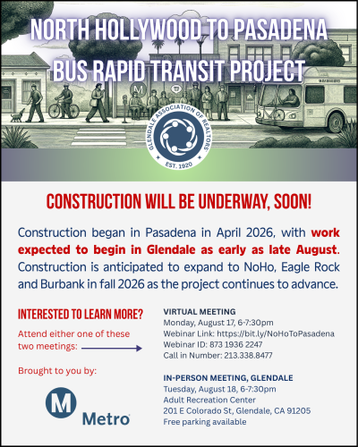 NOHO to PASADENA Bus Rapid Transit Project – MEETING – AUG 17