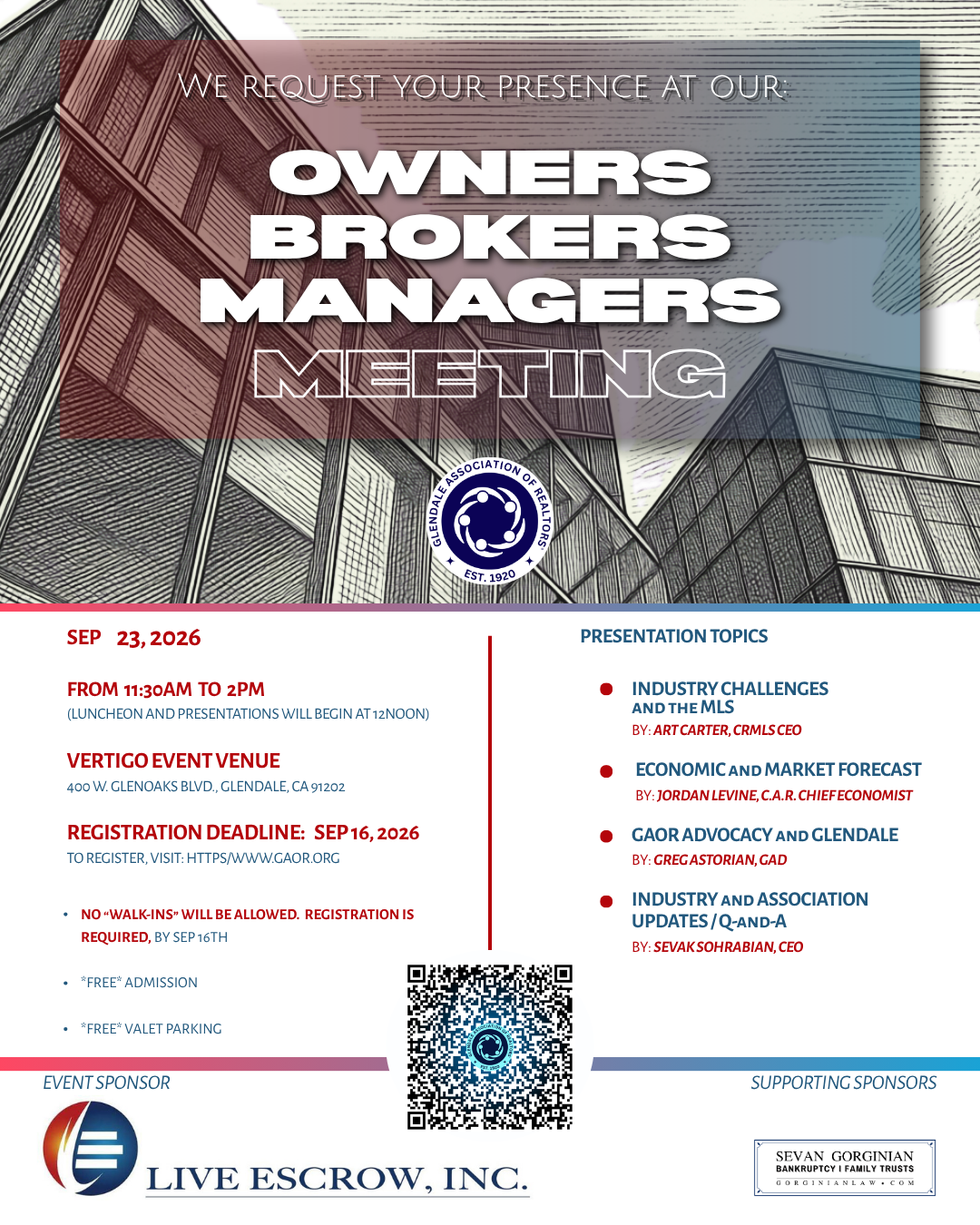Owners Brokers Managers Meeting - SEP 23 - Avo Sevan Sevak