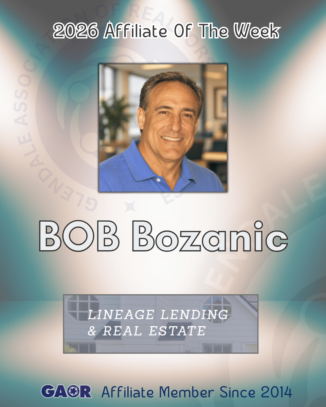 Affiliate Shoutout 2026 - Bob Bozanic - 2014
