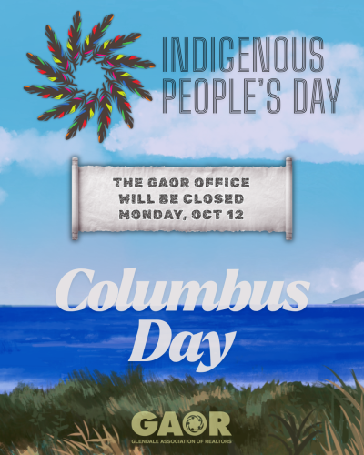 Columbus Day / Indigenous Peoples Day – OCT 12