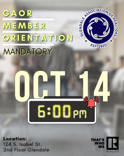 New Member Orientation – OCT 14