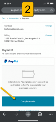 GAOR Store Mobile Checkout